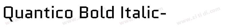 Quantico Bold Italic字体转换